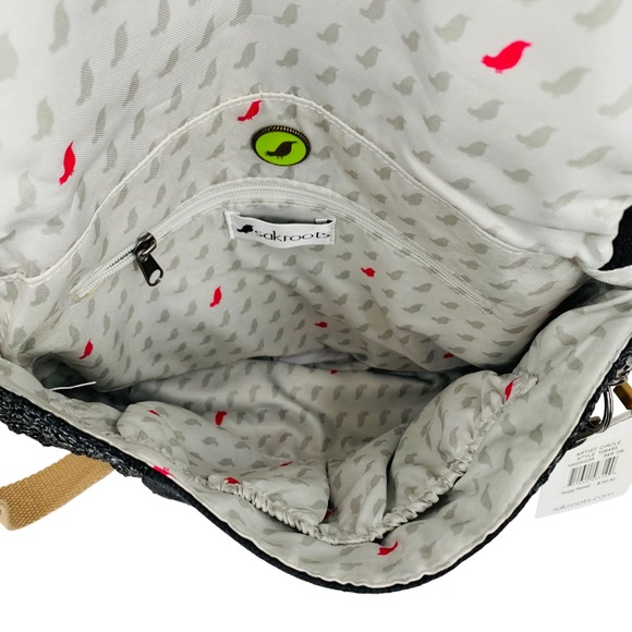 Sakroots Artist Circle Elephant Charms Canvas Foldover Crossbody Bag - Picture 11 of 15